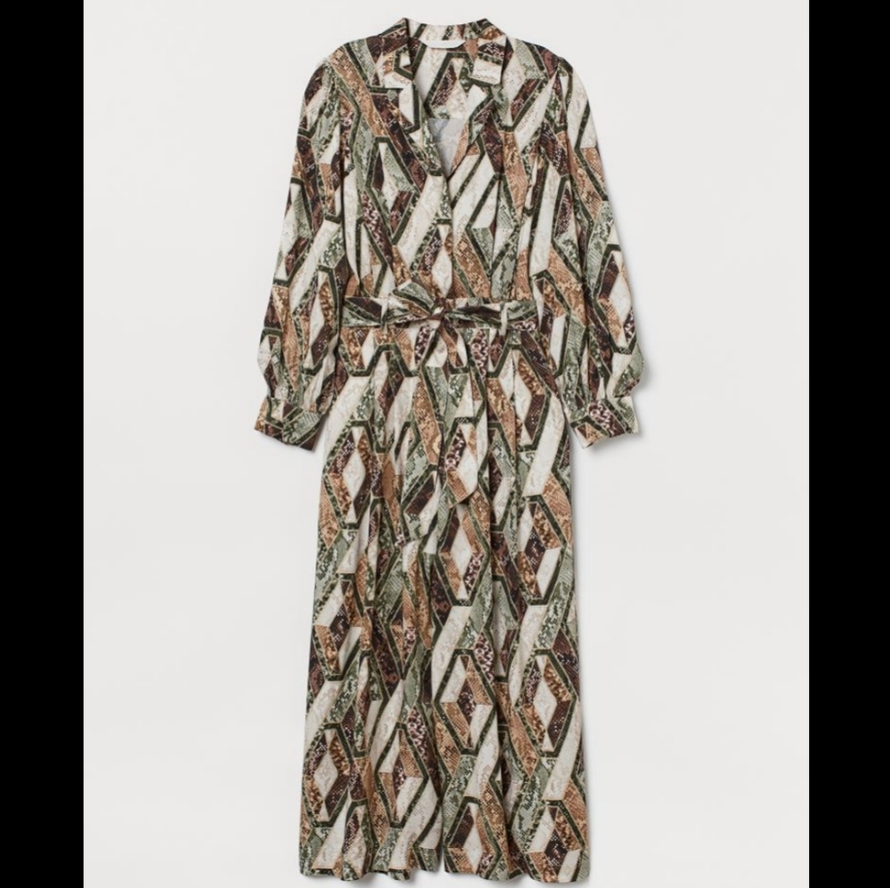 H&M Patchwork Print Jumpsuit